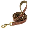 thumbnail image 4 of Pet Artist Genuine Leather Dog Leash Walking Leashes with Soft Handle Heavy Duty for Medium Large Dogs, 4 of 7