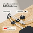 thumbnail image 5 of pamo Cable Management Under Desk for Easy mounting Under-Table I Set of 2 - with 10X Cable Ties I Desk Organizer for Office/Home Office Table Thoughtful Cable Tray Holder, 5 of 7