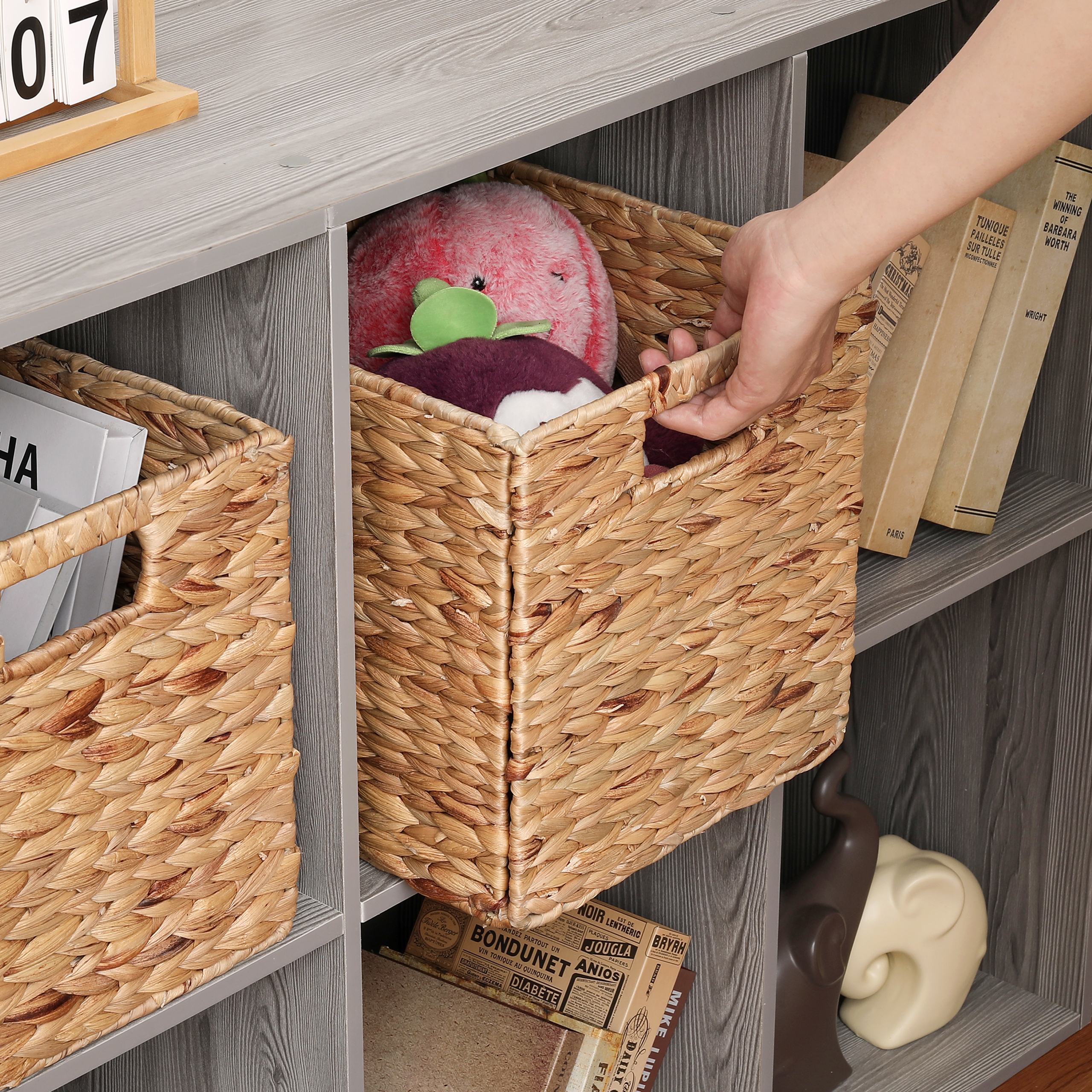 11x11x11in Water Hyacinth Storage Baskets