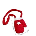 thumbnail image 3 of xihome Bolso bandolera festivo de felpa con forma de guante rojo y correa ajustable, ideal para las fiestas., 3 of 6