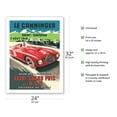 thumbnail image 2 of 1949 Le Comminges Grand Prix - XXXVI Grand Prix of the ACF - Ferrari 166 - Vintage Racing Poster by André Bermond - Bamboo Fine Art 290gsm Paper Print (Unframed) 24x32in, 2 of 4