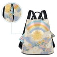 thumbnail image 5 of FORMRS Women's Travel Backpack Purse Anti-Theft Hidden Pockets Casual Shoulder Bag, Purple Rainbow Clouds, 5 of 7