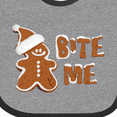 thumbnail image 4 of Inktastic Bite Me Gingerbread Boys or Girls Baby Bib, 4 of 4