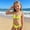 Yellow, variant on Swimsuit For Girls Girls Swimsuit With Shorts Two Piece Set Girls Bikinis Girls Rompers Size 13-14 Years