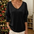 thumbnail image 2 of Hauts en Velours pour Femmes 2026 Mode Automne Hiver Manches Longues Col en V Rétro Décontracté T-Shirts pour Sortir, 2 of 4