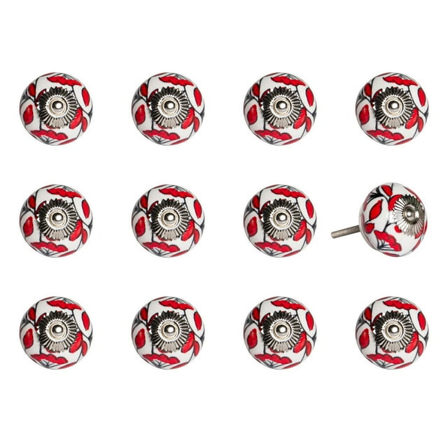 KNOB-IT VINTAGE HANDPAINTED CERAMIC KNOBS (12-Pack) K000013