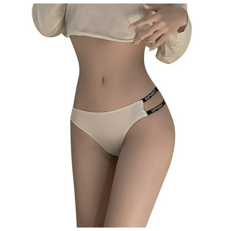 

Women s Originals Panties Seamless Thongs For Lady Low Waist Thong Tangas Solid Color Stretchy Underwear