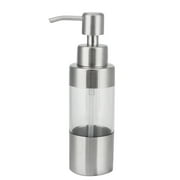 Tebru Stainless Steel Manual Hand Liquid Lotion Soap Dispenser Pump Bottle, Transparent