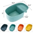 thumbnail image 5 of HZKAICUNE Sink Colander Drain Basket, Multifunction Saddle Sink Food Waste Strainer, Kitchen Storage Rack for Washing Spoon, Forks, Vegetables, Fruits, 5 of 6