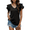 Black, variant on Weardear Womens Tops Casual Summer Ruffle Sleeve V Neck T-Shirts Loose Tunic Tops, S-XXL