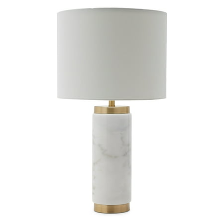 MoDRN Glam Cylinder Marble Table Lamp