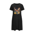 thumbnail image 3 of Elvqul Nightgowns for Women Sleepwear for Women Short Pull on Black Casual Short Sleeve Nightgowns, 3 of 5