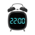 thumbnail image 4 of Reloj despertador digital electrónico LED con alarma y números grandes, de escritorio y pantalla grande. Azul, 4 of 9
