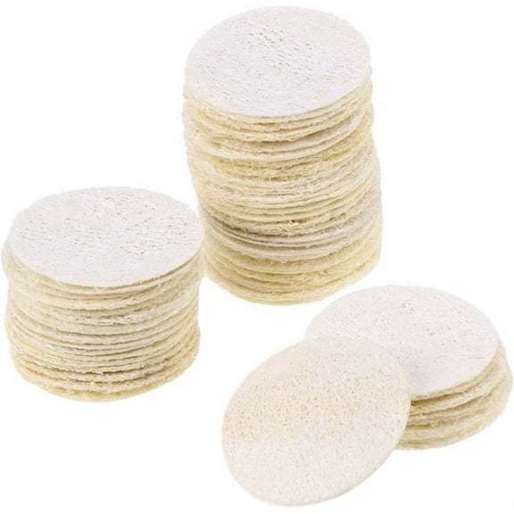 18PCS Face Scrubber Pads,Loofah Face Pads,Exfoliating Loofah Sponges,Natural Makeup Remover Pad,Remove Dead Skin,Face Cleanner and Massager,Body Bath Spa for Men & Women (Round)