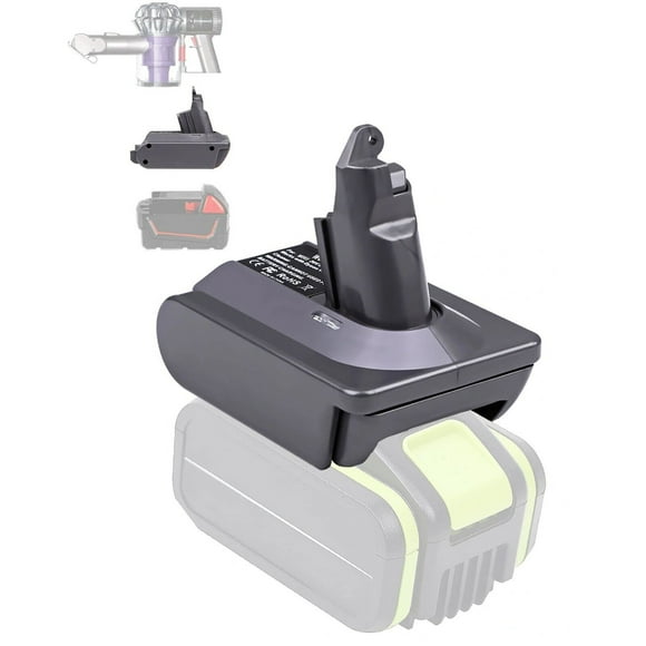 For Green/+ works 24V Convert to For Dyson V6 Series Battery Adapter Converter
