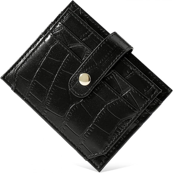 Women minimalist card holder small wallet PU leather card holder with multiple compartments small wallet 9 x 11.5 x 2 cm