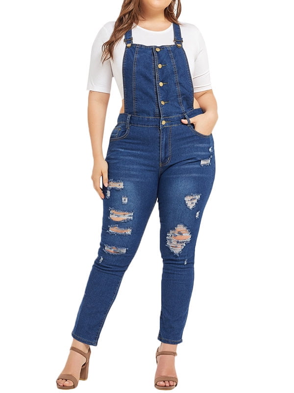 denim dungarees womens plus size