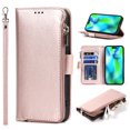 thumbnail image 1 of SaniMore iPhone 14 Pro 6.1" 2022 Case with Wrist Strap Zipper Wallet [Card Slots] Premium PU Leather Skin [Retro Durable] Shockproof Anti-scratch Kickstand Business Cover For iPhone 14 Pro, Rosegold, 1 of 8