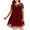 Wine, variant on Plus Size Lace Dresses for Women Lace Short Sleeve Crewneck Elegant Mini Dress Swing High Low Hem Sheer Layered Loose Sundress