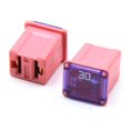 thumbnail image 2 of Unique Bargains 8Pcs Pink Plastic Car Push-in Type Female PAL Cartridge  Fuse DC 32V 30A, 2 of 3