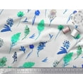 thumbnail image 3 of Soimoi Cotton Poplin Fabric Flower & Leaves Watercolor Decor Fabric Printed Yard 42 Inch Wide, 3 of 3