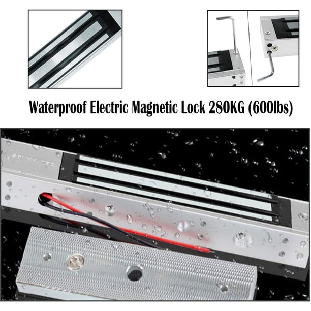 Cerradura Magnética Eléctrica De 12V - 280 Kg De Fuerza, Incluye Soporte ZL, Ideal Para Puertas De Seguridad En Madera, Metal O Vidrio