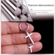 thumbnail image 3 of Pendientes de acero de titanio con personalidad para hombre, pendientes de temperamento moderno, pendientes de cadena de borlas largas para mujer, ajuste ajustable, 3 of 4