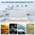 thumbnail image 3 of 6-Layer Full Car Cover is All-Weather Waterproof, Universal in All Seasons, Snow Prevention Rainproof, Acid Rainproof, Sunscreen, Ultraviolet-Proof, Fit MPV 199"-210" Orange Reflective Strip, 3 of 14
