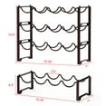 thumbnail image 3 of Auledio Stackable Wine Rack, Standing Bottles Holder Organizer, Wine Storage Shelf, Towel Rack for Kitchen Pantry Cabinet, 3 of 6