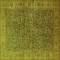 thumbnail image 1 of Ahgly Company Machine Washable Indoor Square Oriental Turquoise Blue Industrial Area Rugs, 8' Square, 1 of 4