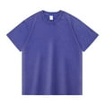 thumbnail image 3 of Qwertyu Mens Oversized Tshirts Short Sleeve Crew Neck Summer Shirts Casual Loose Cotton Vintage Tee Basic Tops Dark Blue M, 3 of 3