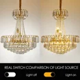 thumbnail image 5 of LUOLAX 24 inch Luxury K9 Crystal Chandelier Modern Pendant Lamp Lighting Decor Ceiling Fixtures, 5 of 16