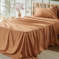 thumbnail image 1 of Juego de sábanas Bedsure Twin XL para dormitorio, 3 piezas, color naranja empolvado, 1 of 7