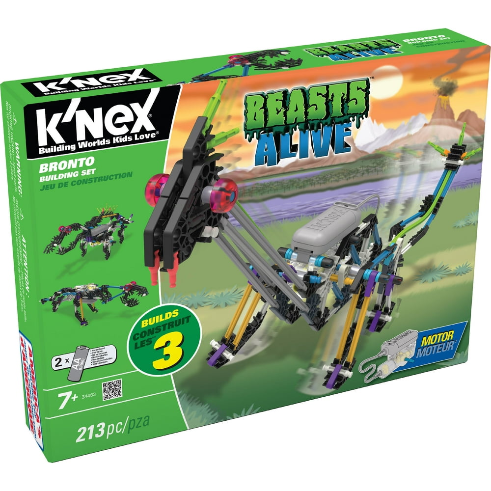 K'NEX Beasts Alive - Bronto Building Set - 213 Pieces - Age 7