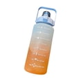 thumbnail image 2 of Portable 2 Liter Water Bottle With Handle For Gym And Travel - Large Motivational Time Marker Water Jug, Leak Proof, Gradient Matte Plastic Cup, 2 of 6