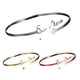 thumbnail image 4 of Qarigey Letra Nombre Brazalete Aniversario Festival de bodas abierta personalizada Joyería Mujeres Hombres Novia Oro rosa Type3 NO3, 4 of 6