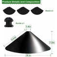thumbnail image 3 of 19 Inch PP Squirrel Proof Baffle for Protecting Outside Pole Bird Feeders and Bird Houses, Pole Mount Raccoon and Squirrel Guard Stopper for Shepherd Hooks - Black, 2 Pack, 3 of 8