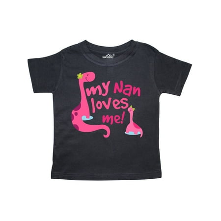 

Inktastic My Nana Loves Me Girl Dinosaur Gift Toddler Toddler Girl T-Shirt