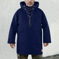 thumbnail image 2 of Sweat à Capuche Rétro pour Hommes avec Col Montant, Coupe Ample Décontractée, Style Business, Manches Longues Mi-Longues, Couleur Unie, 2 of 7