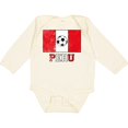 thumbnail image 3 of Inktastic Peruvian Soccer Boys or Girls Long Sleeve Baby Bodysuit, 3 of 5