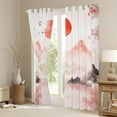 thumbnail image 3 of Manfei Japanese Mount Fuji Black Out Curtains, Pink Blossoms Flower Curtains Pack of 2 (42x63 Each), Teens Kids Girls Boys Bedroom Curtains, Window Curtains Bedroom Decor, 3 of 6