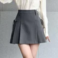 thumbnail image 2 of Nuevo vestido mini de primavera 2024 para mujer, falda irregular plisada de corte A, falda compacta a juego de moda pequeña para damas, 2 of 4