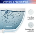 thumbnail image 4 of Rainlex 59" Freestanding Bathtub, Oval Shaped Stone Resin Freestanding Tubs, Solid Surface Matte White Soaking Tub with Overflow and Pop-up Drain RX-S05-59, 4 of 12