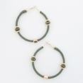 thumbnail image 2 of Howard's Zephyr Sage Corded Hoop Earrings for Women, 2 of 2