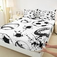 thumbnail image 3 of Castle Fairy Football Baseball 3Pcs Twin Sheet Sets for Teens Women Men,Sport Gamer Twin Fitted Sheet,Abstract Watercolor Splash Breathable Flat Sheet,Lightweight Room Decor, 3 of 7