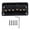 Black, variant on Xirurus Hardtail Saddle Bridge for 6 String Electric Guitar, 78mm / 3.07 inches Zinc Alloy Copper Top Load Tailpiece Replacement Parts with Screws and Wrench, Silver