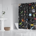 thumbnail image 2 of Math Equations Colorful Doodles Black Pattern Shower Curtain 72"x84" ,Bathroom Decorative Shower Curtains Set with 12 Hooks,Modern Waterproof Washable Shower Curtain, 2 of 6