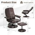 thumbnail image 3 of Costway Reclining Chair with Ottoman Lounge Accent Armchair Padded Seat Footrest for Bedroom, 3 of 10