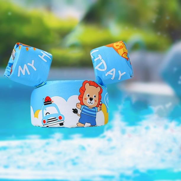 Chalecos Salvavidas Chaleco salvavidas Oxford para niños, chaleco salvavidas inflable para nadar en el mar (león azul)