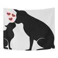 thumbnail image 2 of MYPOP Dog And Cat White Black Tapestry Wall Hanging Decoration Home Decor Living Room Dorm 60 x 40 inches, 2 of 4